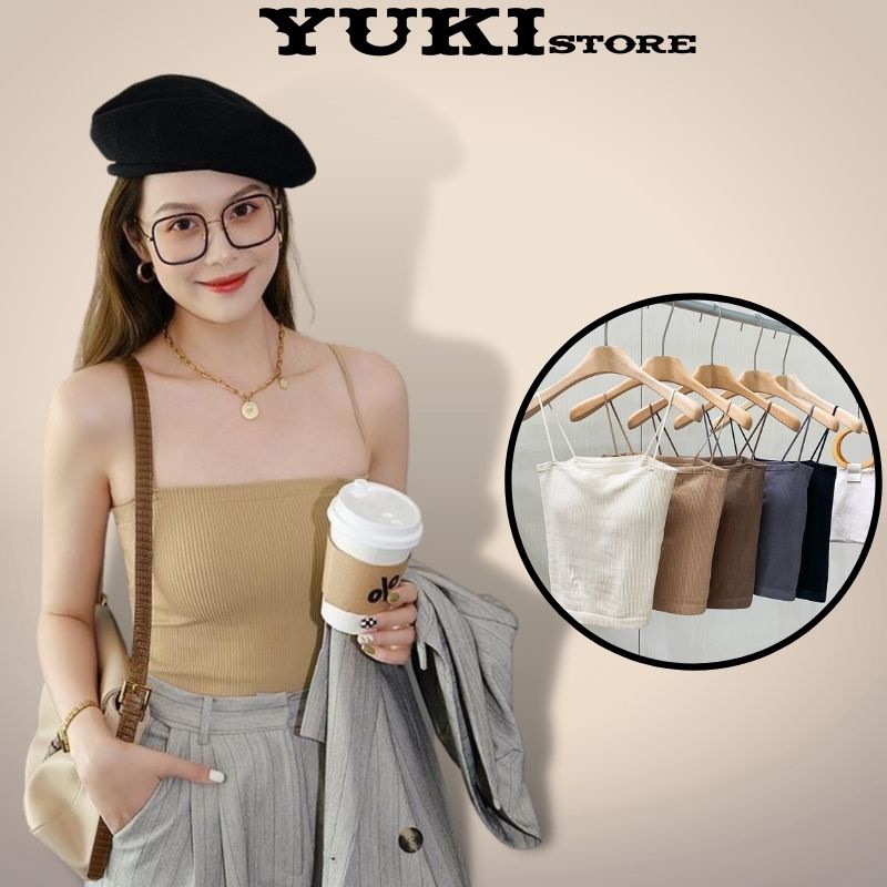 Áo Bra 2 Dây Dáng Dài Mền Mịn Thoáng Mát YUKI STORE 1808