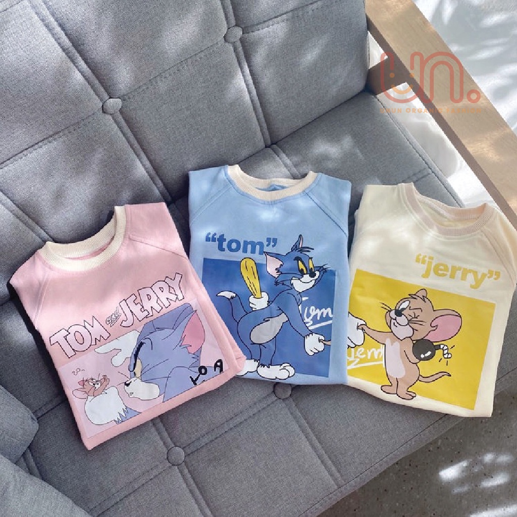 [HÀNG CAO CẤP]  Bodysuit Cho Bé Trai Bé Gái Sơ Sinh - 3 Tuổi Hình Tom &amp; Jerry Chất Nỉ Da Cá Siêu Ấm-UnUn kids - B1123
