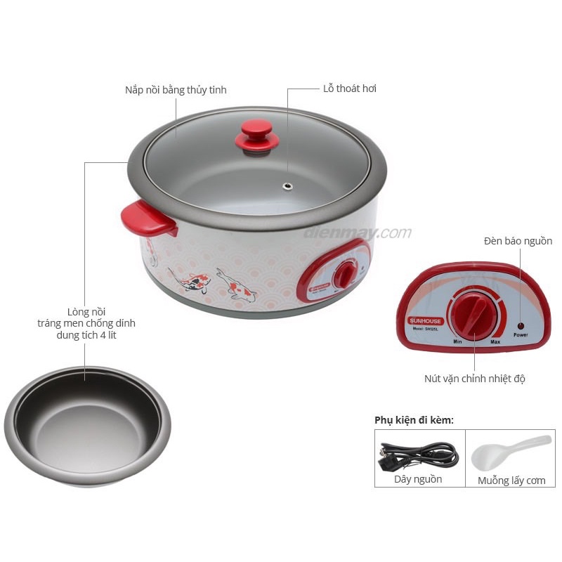 Nồi lẩu điện SunHouse SH525L