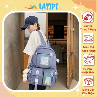 Balo Thời Trang Nữ Đi Học Chống Nước Nhiều Ngăn Cute Hàn Quốc BL14