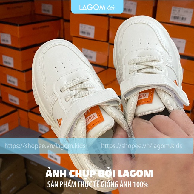 [Cao Cấp] Giày Bé Trai Da Siêu Mềm &amp; Êm, Quai Dán  1-3-5 Tuổi | Kiểu dáng sneaker thời trang | [Video &amp; Ảnh Thật]