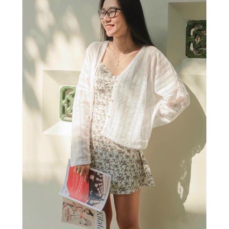 Sét Đồ Nữ,Sét Áo Tăm Kèm Váy Hoa Hai Dây Tơ Lụa Siêu Ku Te | BigBuy360 - bigbuy360.vn