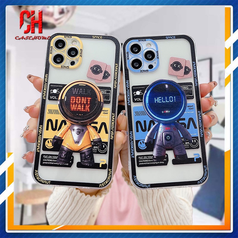 Transparent Astronaut Soft TPU Compatible For IPhone Case 12 11 13 PRO MAX 6 7 6S 8 Plus X XR XS MAX 11 12 13 Mini Se 2020 6SPlus 7Plus 6Plus 8Plus XSMAX