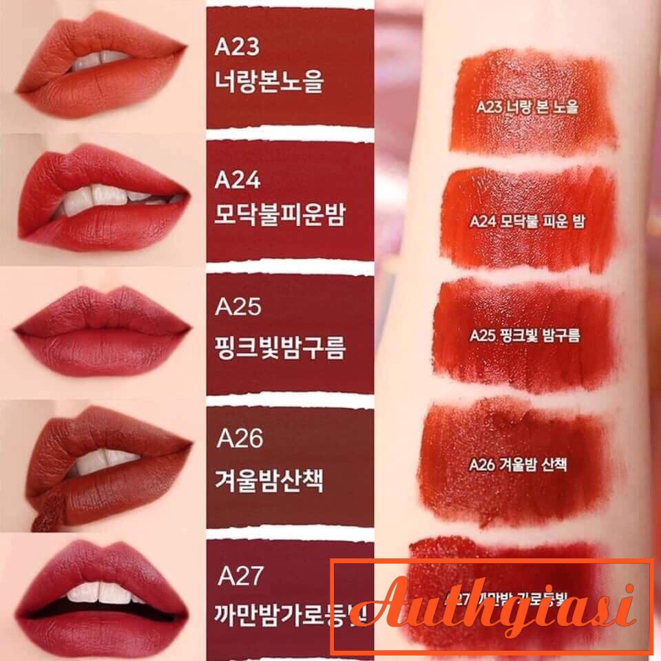 Ver 5 Night Series _ Son Kem Lì Black Rouge Air Fit Velvet Tint A23-A27 [Mới 2019] Siêu Hot | BigBuy360 - bigbuy360.vn
