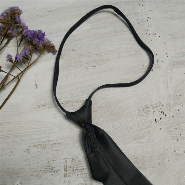 Cà vạt màu trơn có khóa kéo phong cách thời trang nam nữ 63