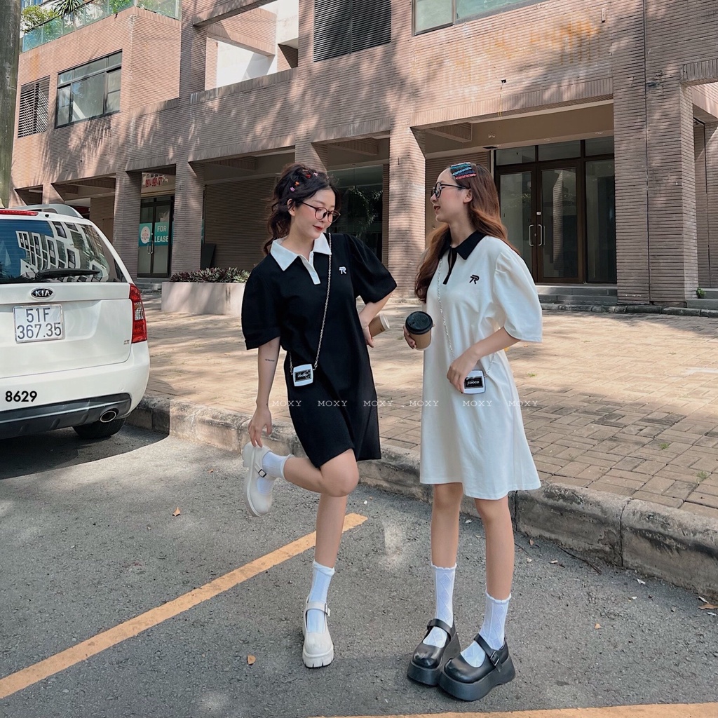 SP008629 - Đầm thun polo phối túi