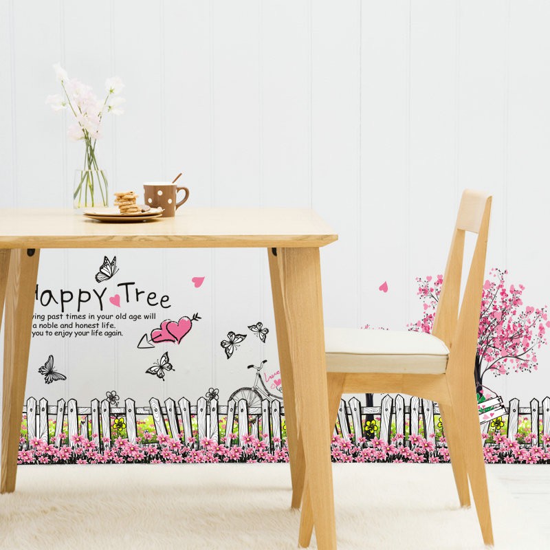 Decal dán tường Combo Cửa sổ và chân tường 2 - PVC vinyl