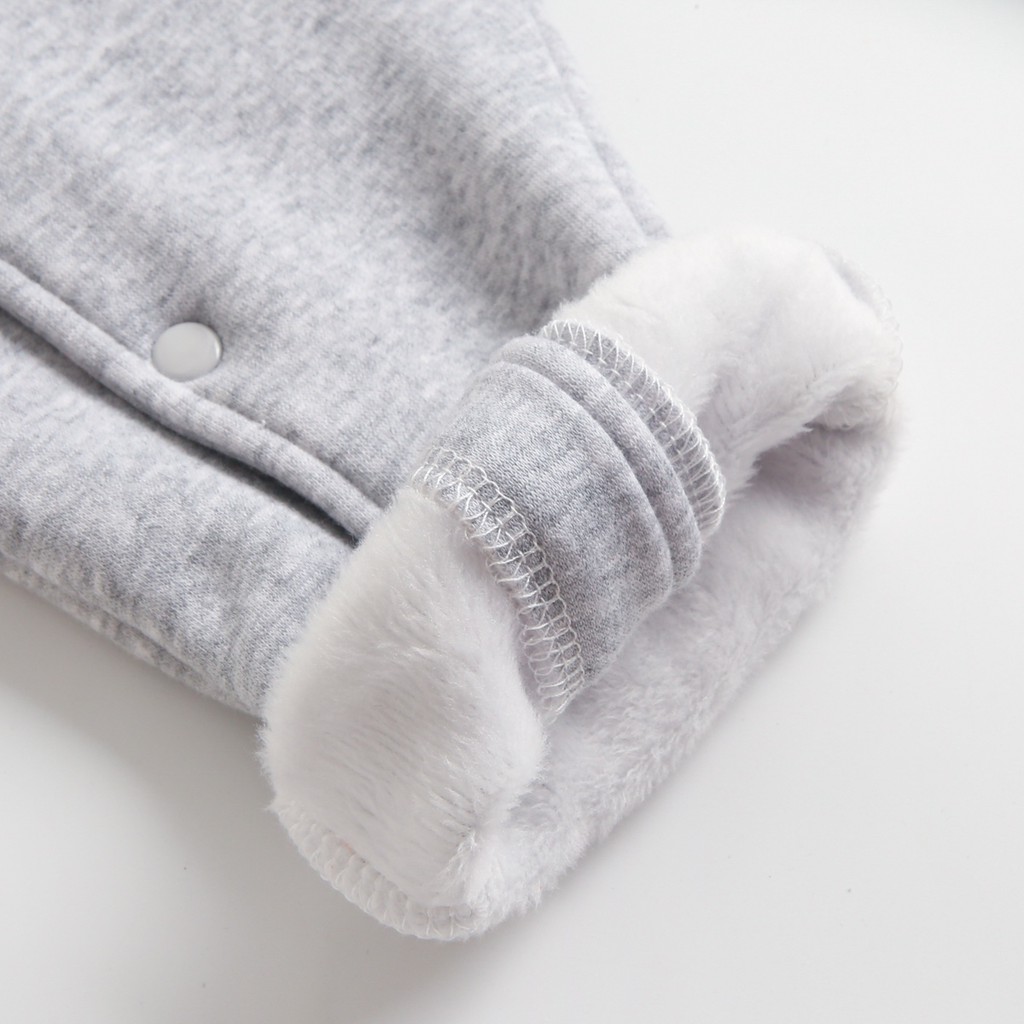 Áo liền quần cotton SANLUTOZ thiết kế mũ trùm đầu dễ thương cho bé trai và bé gái