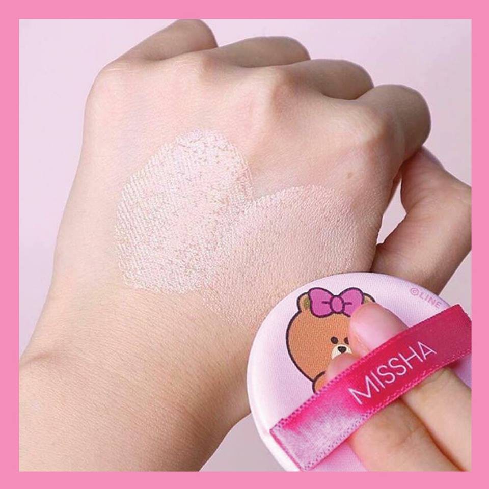 Phấn nước trang điểm cho da căng bóng tự nhiên khỏe khoắn Missha Glow Tension Line Friends Edition màu 21 (Hàn Quốc) | BigBuy360 - bigbuy360.vn