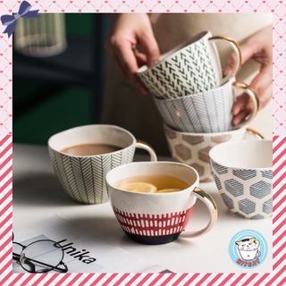 Cốc sứ uống trà cafe siêu xinh KITCAT STORE phong cách Hàn Quốc - Nhật Bản dung tích lớn 380ml cỡ đại
