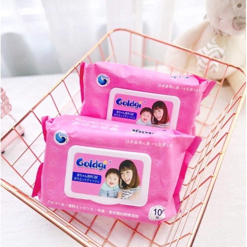 Khăn ướt GOLDGI cao cấp 100 tờ