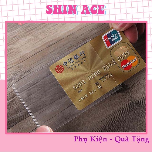 Vỏ bọc thẻ căn cước / thẻ ngân hàng trong suốt có nắp chống nước