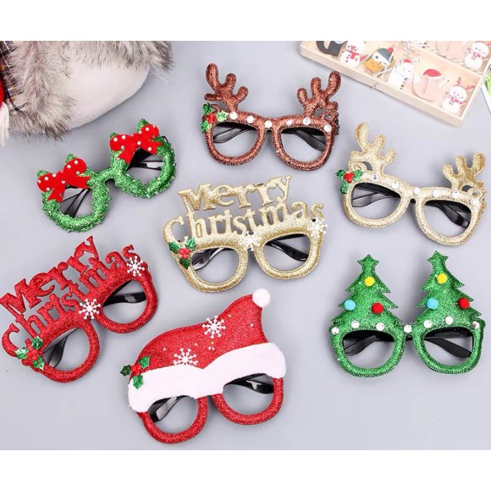 [QUÀ TẶNG NOEL] Mắt Kính Noel Cho Bé Đủ Kiểu Siêu Cute Chọn Ngẫu Nhiên