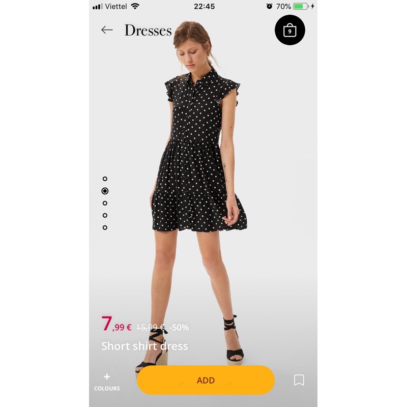 Váy ba lỗ babydoll Stradivarius