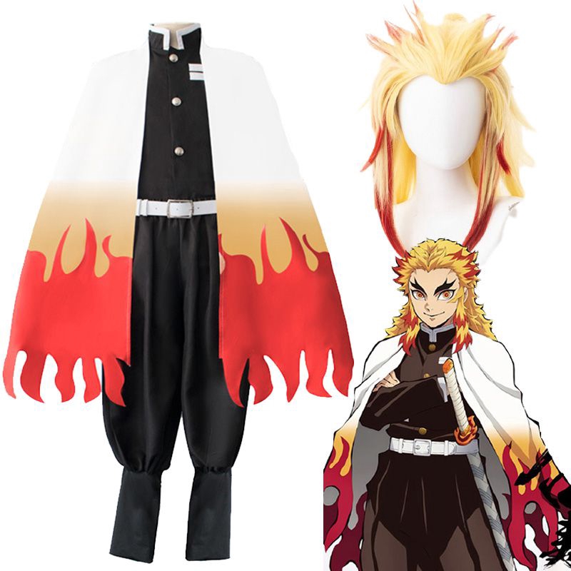 Áo choàng kimono hóa trang nhân vật anime Demon Slayer:Kimetsu No Yaiba Rengoku Kyoujurou | BigBuy360 - bigbuy360.vn