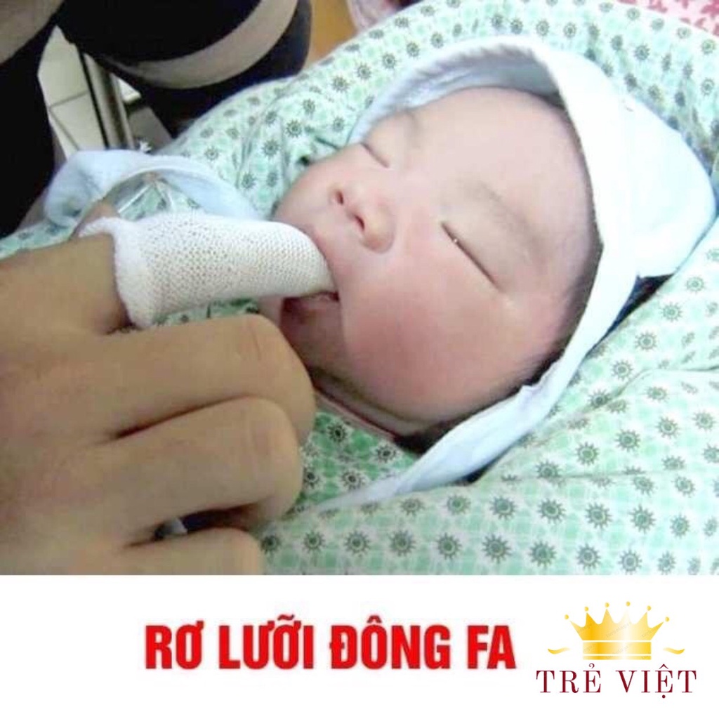 Rơ lưỡi Đông Fa 3 con nai, gạc tưa lưỡi, vệ sinh lưỡi cực an toàn cho bé sau khi uống sữa, rơ lưỡi Đông Pha hộp 5 cái