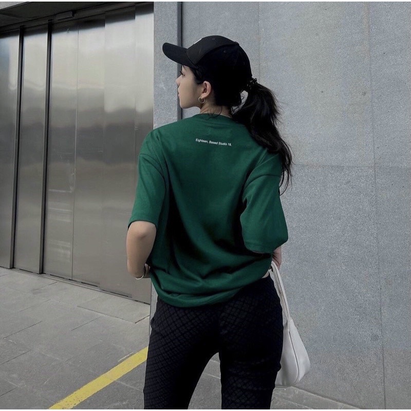 Áo thun phông nam nữ PINK tay lỡ form rộng EIGHTEEN STUDIO Unisex