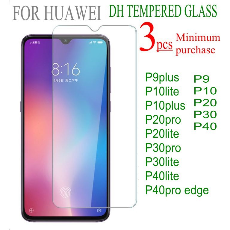 [Min. Set 3 Kính Cường Lực Siêu Mỏng 2.5D 9H Cho Huawei P40 P30 Pro Lite P20 P10 P9 plus P20Pro