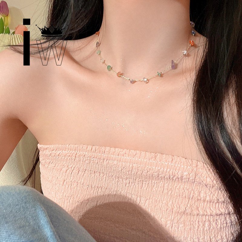 Vòng cổ Hợp Kim Mặt Đá Resin Nhiều Màu Sắc Thời Trang Cho Nữ