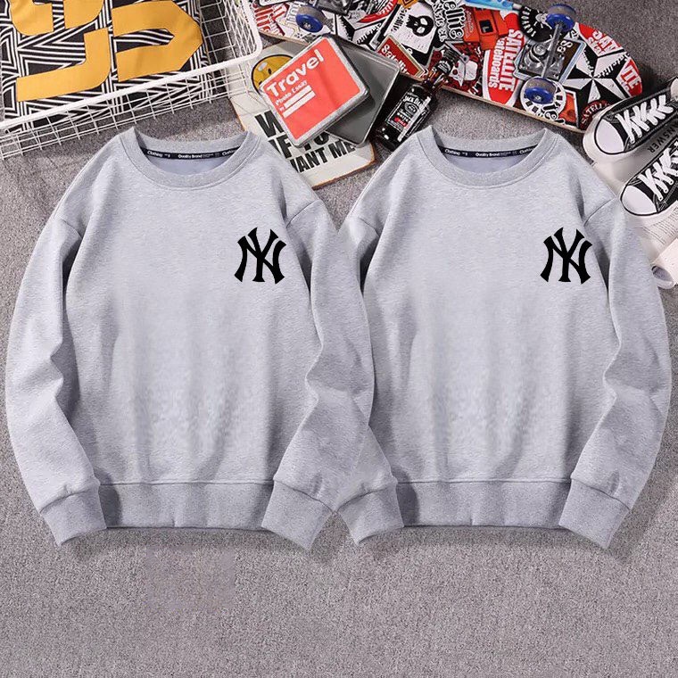 Áo sweater nam nữ phong cách NY oversize, Áo hoodie nỉ LOGO NY form rộng Unisex | BigBuy360 - bigbuy360.vn