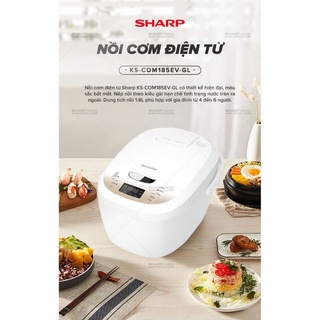 Nồi cơm điện tử Sharp 1.8L KS-COM186EV-GL Công Suất 830W