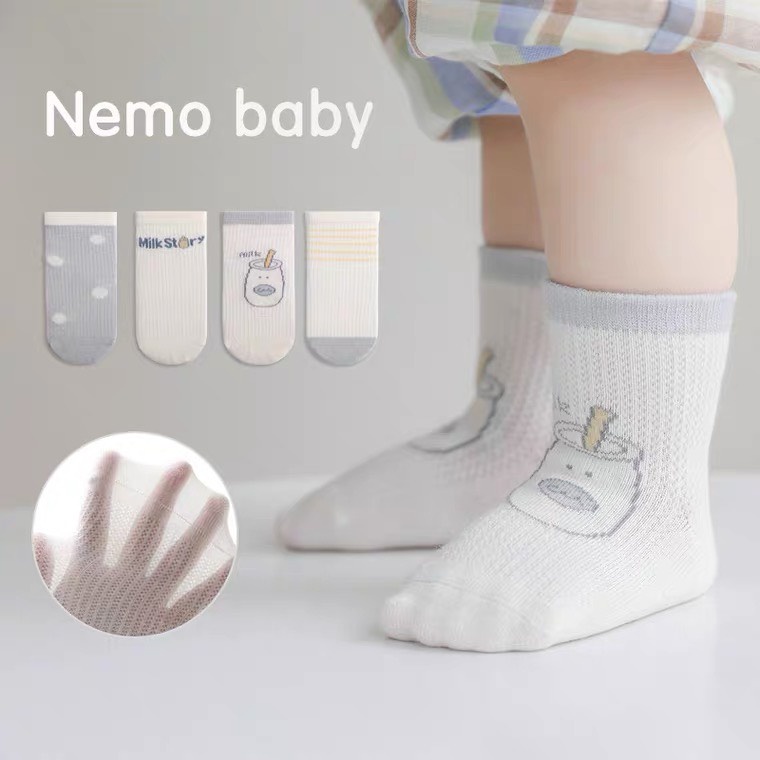 TAT 63 : Set 4 Đôi tất cực xinh cho bé [ Hàng có sẵn ]