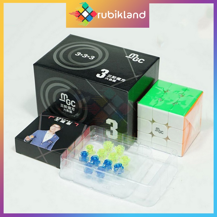 Rubik 3x3 YJ MGC 3x3 V2 M Có Nam Châm Stickerless Rubic Không Viền 3 Tầng Đồ Chơi Trí Tuệ Trẻ Em