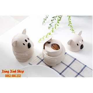 Lọ để tăm lúa mạch hình gấu trúc