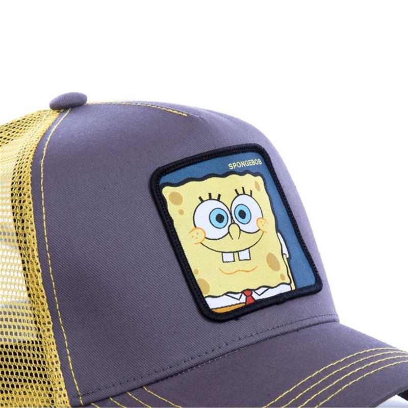 Mũ lưỡi trai lật ngược phối lưới in hình Spongebob phong cách hip hop chỉnh được cho nam và nữ