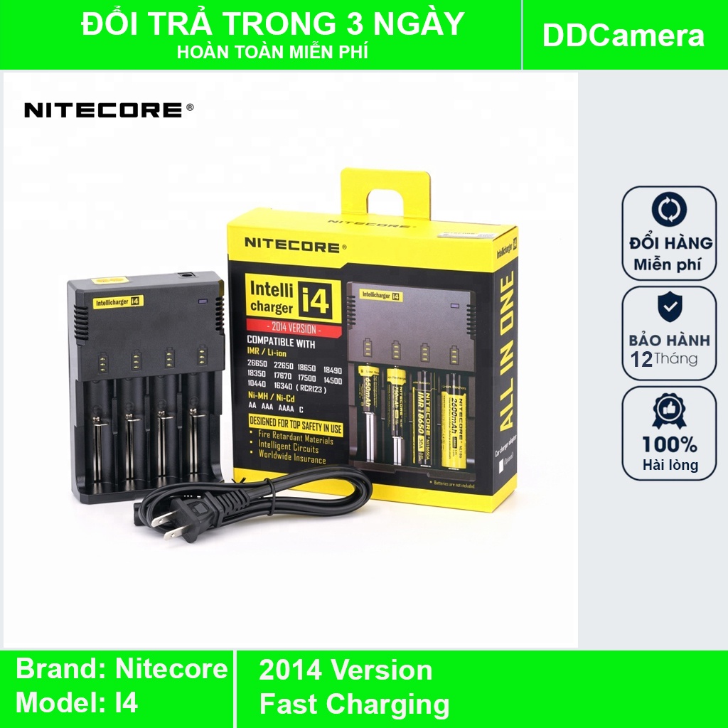Sạc pin đa năng thông minh Nitecore i4