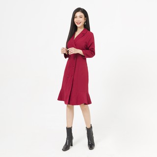 Đầm bigsize cổ vest gấu bèo LAMER L63R20T017