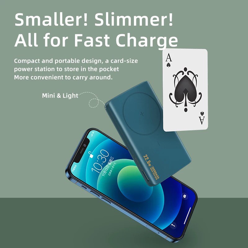 Pin Sạc Dự Phòng kiêm Sạc Không Dây Từ Tính Remax Rpp-273 10000mah Sạc Nhanh Qc 3.0 Pd 22.5w Nhỏ Gọn có giá đỡ