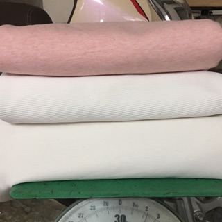 Vải cotton trắng, bo trắng, cotton hồng