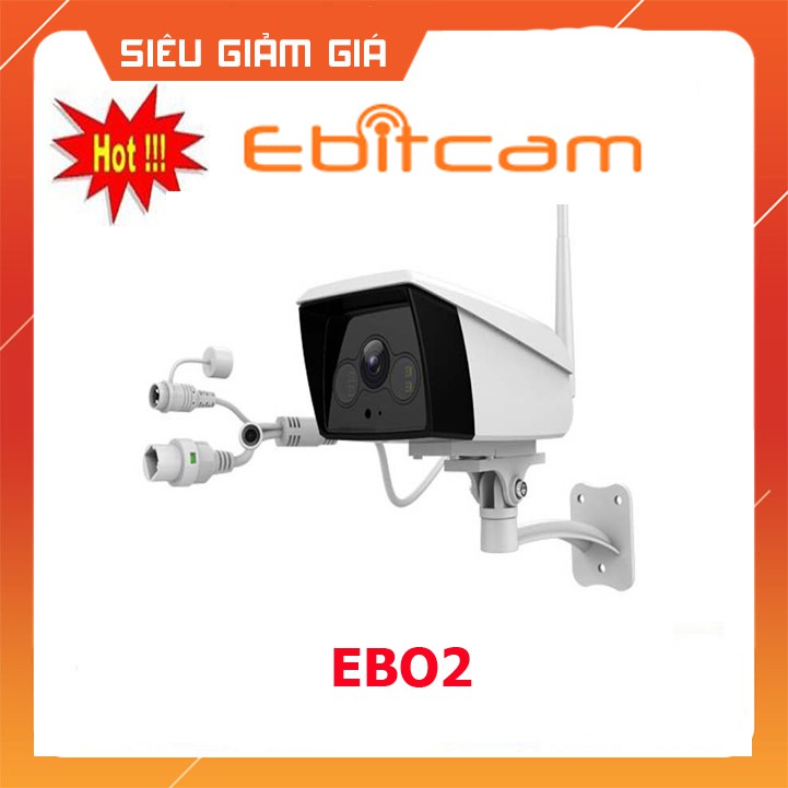 Camera ip wifi ngoài trời có đèn ánh sáng trắng Ebitcam EBO2 Độ Phân Giải 2.0Megapixel - hàng chính hãng