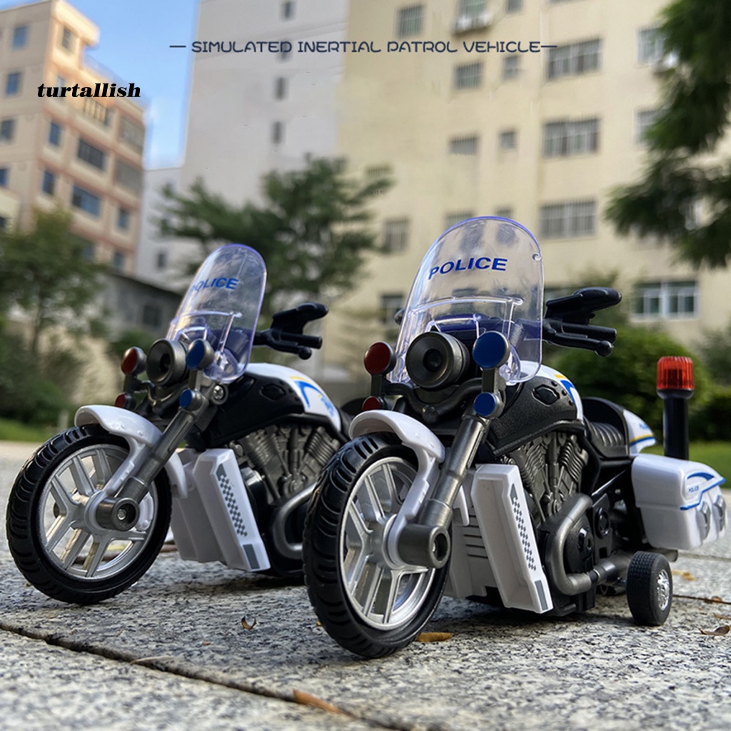 Xe Máy Cảnh Sát Đồ Chơi Có Đèn LED Và Hiệu Ứng Âm Thanh Chống Va Chạm Cho Bé