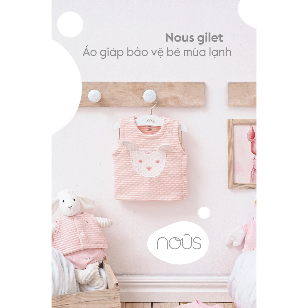 Áo Gile Chần Bông Họa Tiết Hình Cừu