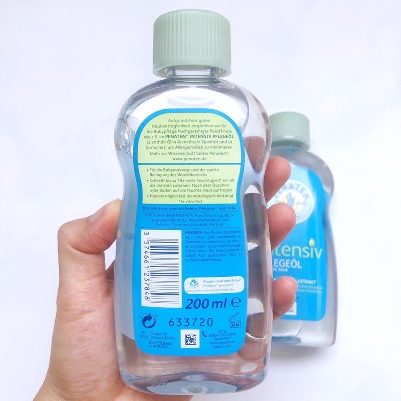 Dầu matxa Penaten Intensiv Đức 200ml cho mẹ và bé yêu