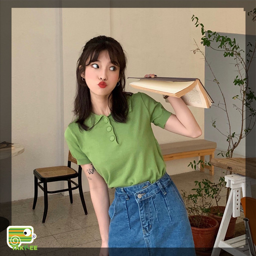 Áo Len Cổ Bẻ Cúc Bọc Hàng Chuẩn Loại 1