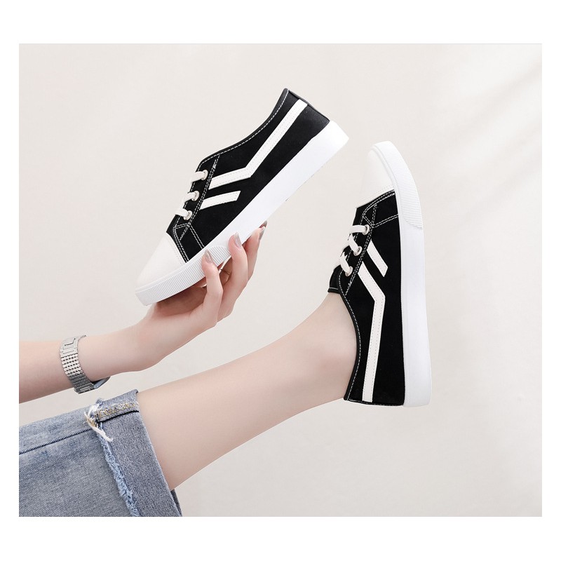 Giày nữ | giày lười vải nữ kiểu dáng thể thao đơn giản, mạnh mẽ | slip on G975DT | BigBuy360 - bigbuy360.vn