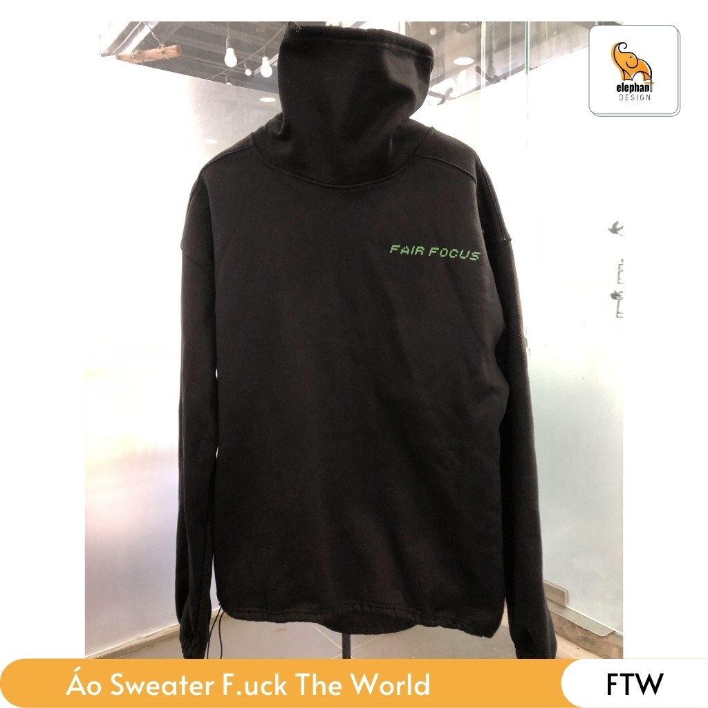 Áo Hoodie Không Mũ FAIR FOCUS FTW | Hàng Cáo Cấp Chất Liệu Nỉ Giày, Dáng Unisex Cá Tính Phù Hợp Cho Cả Nam Và Nữ | BigBuy360 - bigbuy360.vn