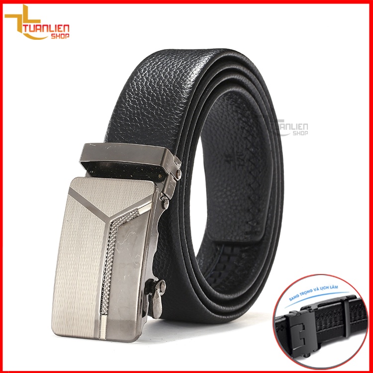 Dây Thắt Lưng, Nịt Nam Da PU, Khoá Tự Động, Bảng Đẹp, Thời Trang Công Sở, Trẻ Trung BELTS21BAS04