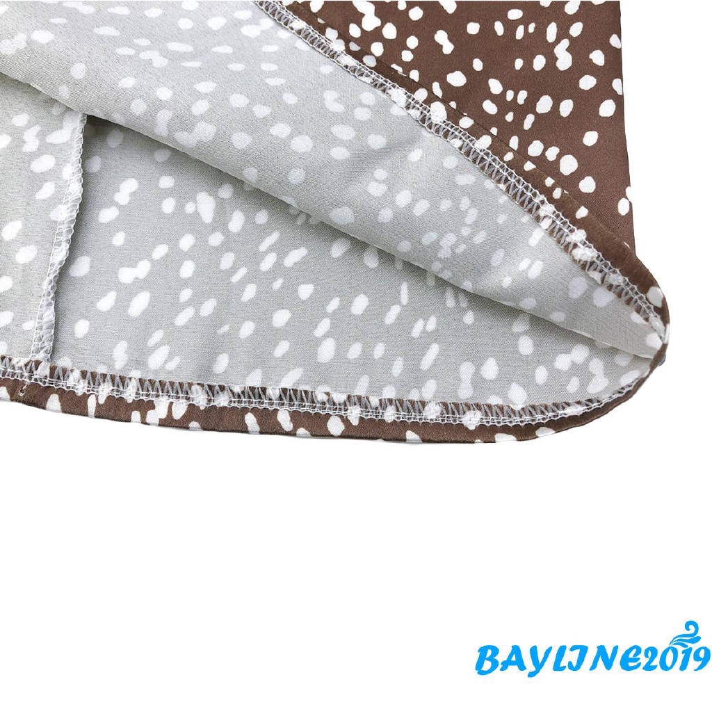 Chân Váy Dài Lưng Cao Xẻ Tà Họa Tiết Chấm Bi Thời Trang Mùa Hè Cho Nữ