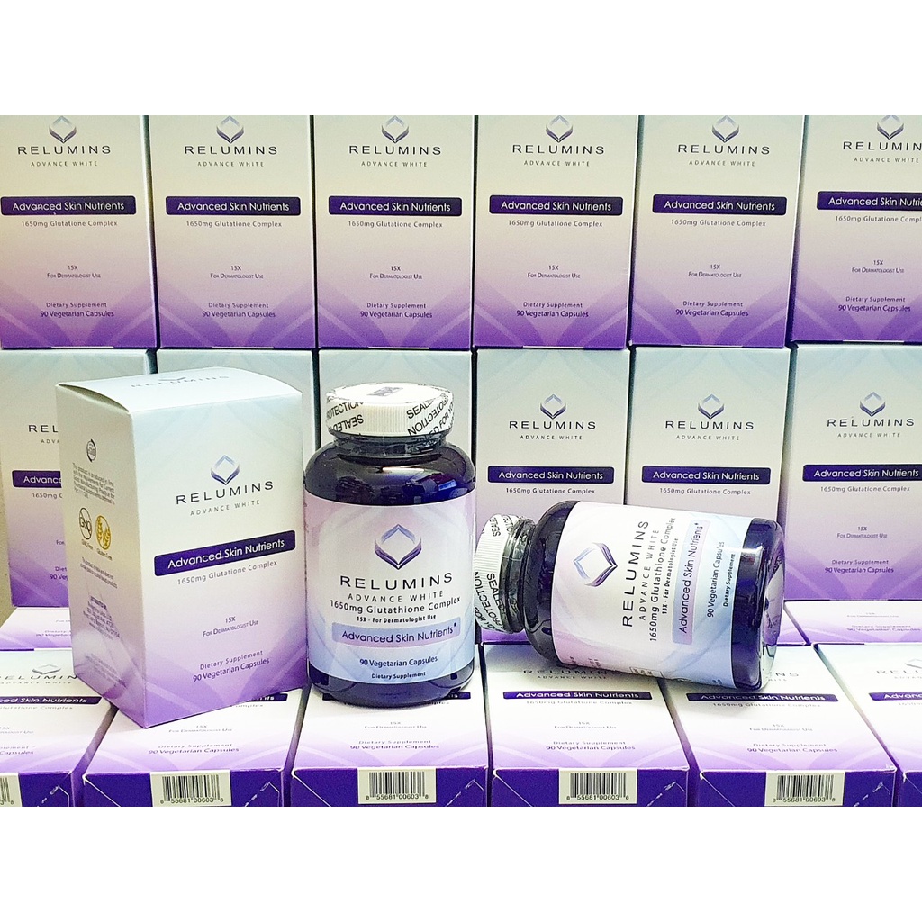 Date  3/26 - Viên Uống Trắng Da Relumins Advance White 1650 mg hộp 90 Viên của Mỹ