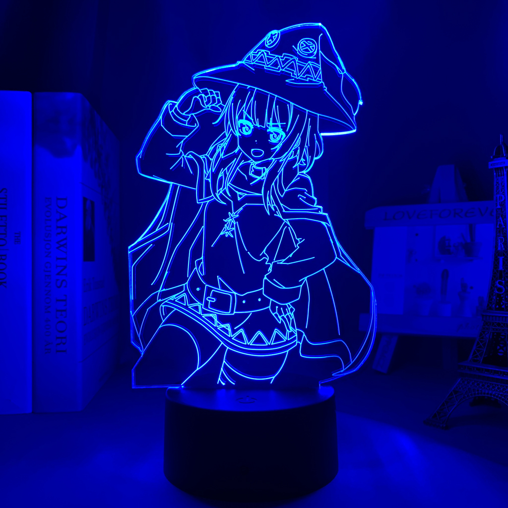 Đèn Ngủ led Đổi Màu Điều Khiển Từ Xa Hình anime konosuba megumin