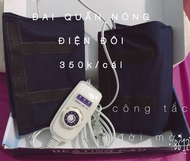 Combo Đai điện quấn nóng giảm mỡ đơn/đôi công tắc đời mới (Full Box)