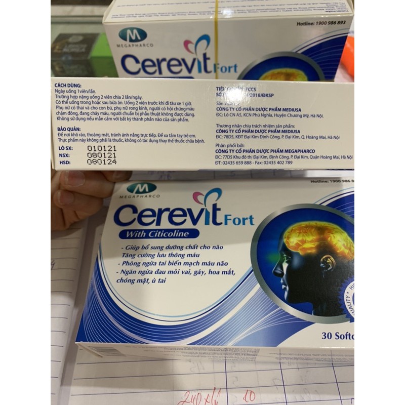 CEREVIT FORT- with coenzym q10- HOẠT HUYẾT DƯỠNG NÃO- TUẦN HOÀN MÁU NÃO