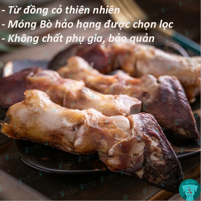 [HOT SNACK]Xương Gặm Mài Răng JFamille, Bổ Sung Collagen &amp; Canxi, Móng Bò Nướng Giòn, Chống Cắn Phá. JF98