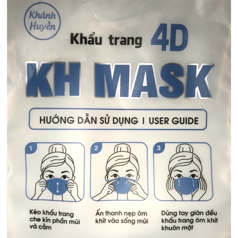 Thùng 300 Chiếc Khẩu Trang 4D KF94 Chính Hãng Khánh Huyền Công Nghệ Hàn Quốc