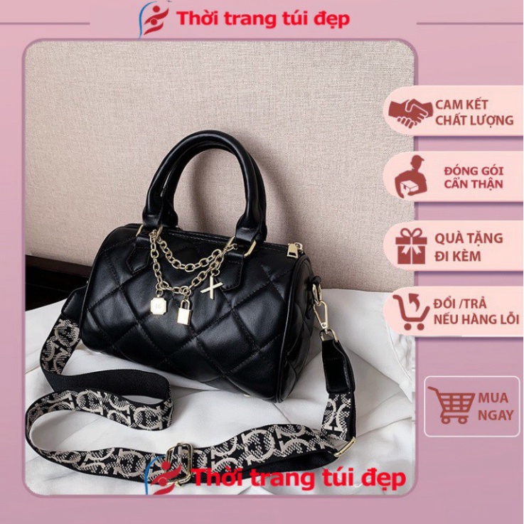 Túi Xách Nữ Đeo Chéo Cao Cấp Dáng Trống Thời Trang Sành Điệu