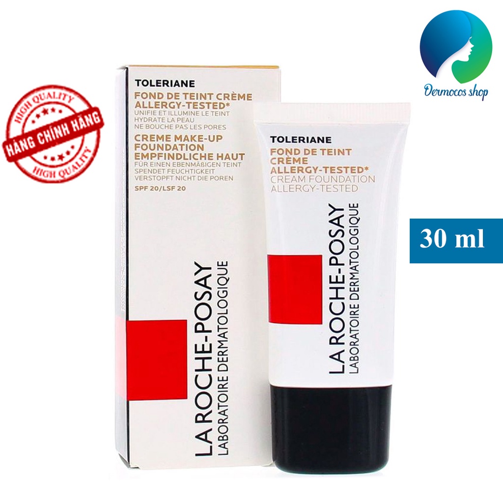 Kem nền La Roche Posay Font De Teint Creme 30ml dành cho da khô nhạy cảm, da dễ bị dị ứng, kích ứng, da thường